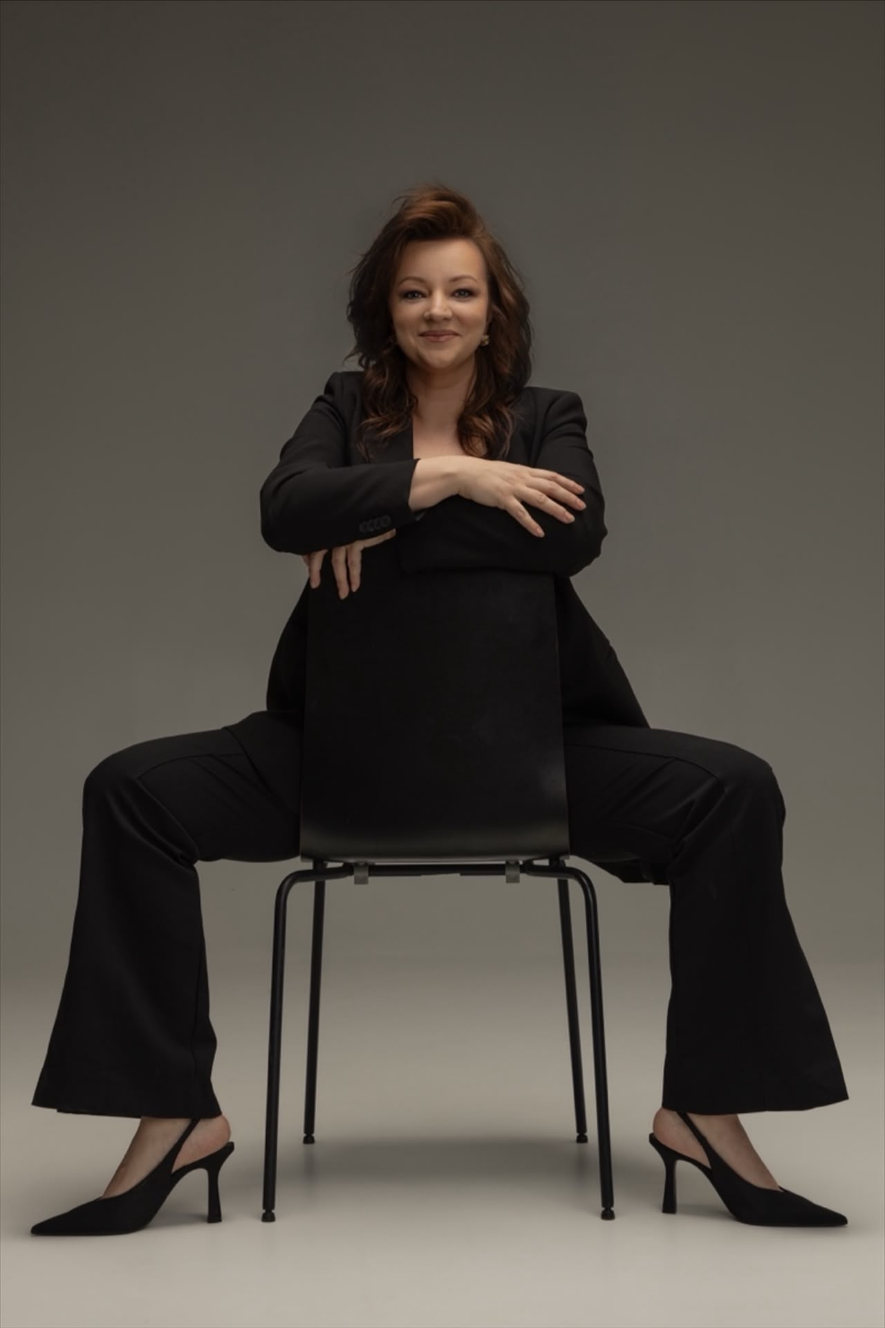 Portrait of Marta Solik seated on a chair